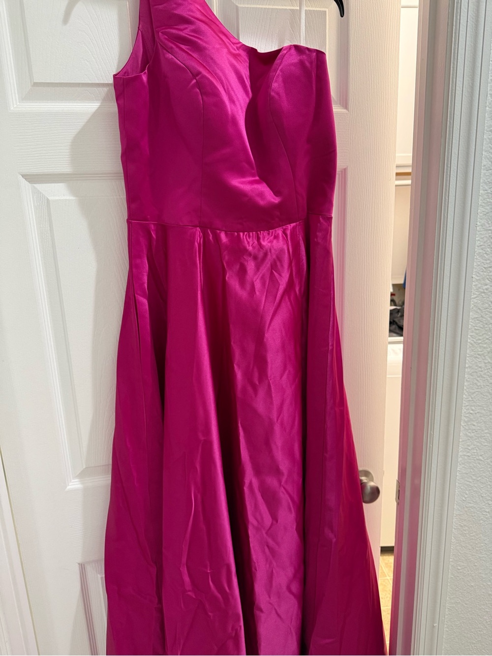 Amazon Girls Fuchsia One-Shoulder Formal Dress